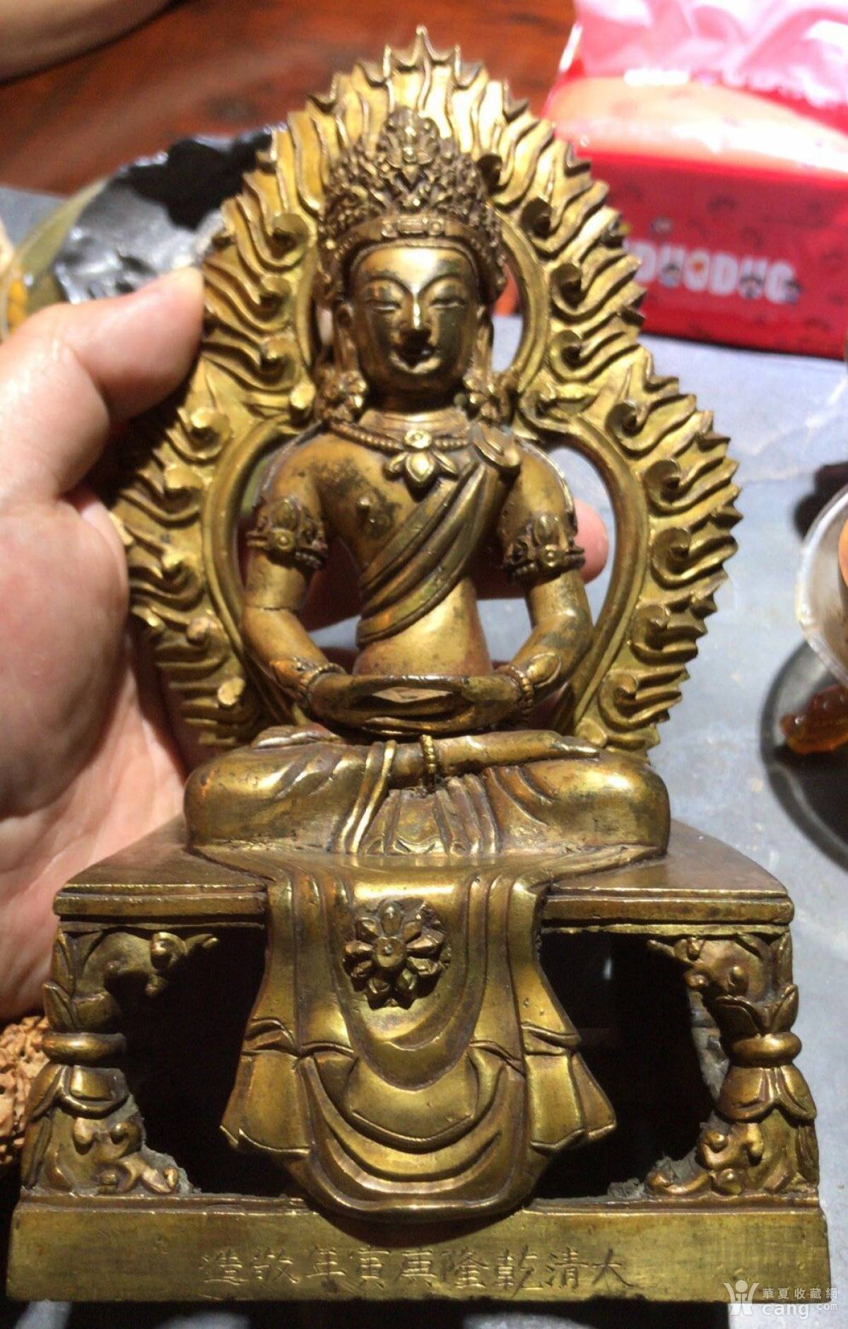 清代乾隆六品佛楼精品无量寿佛x