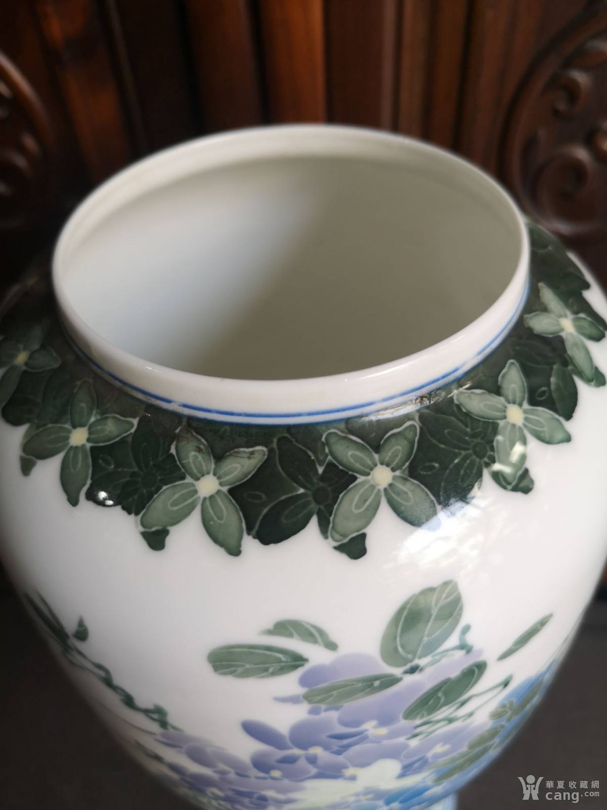 新中国红旗瓷厂釉中彩皮灯