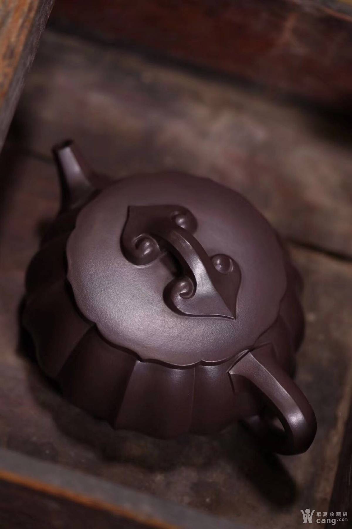 杂项 紫砂 正品国工王红娟纯手工锦囊石瓢壶