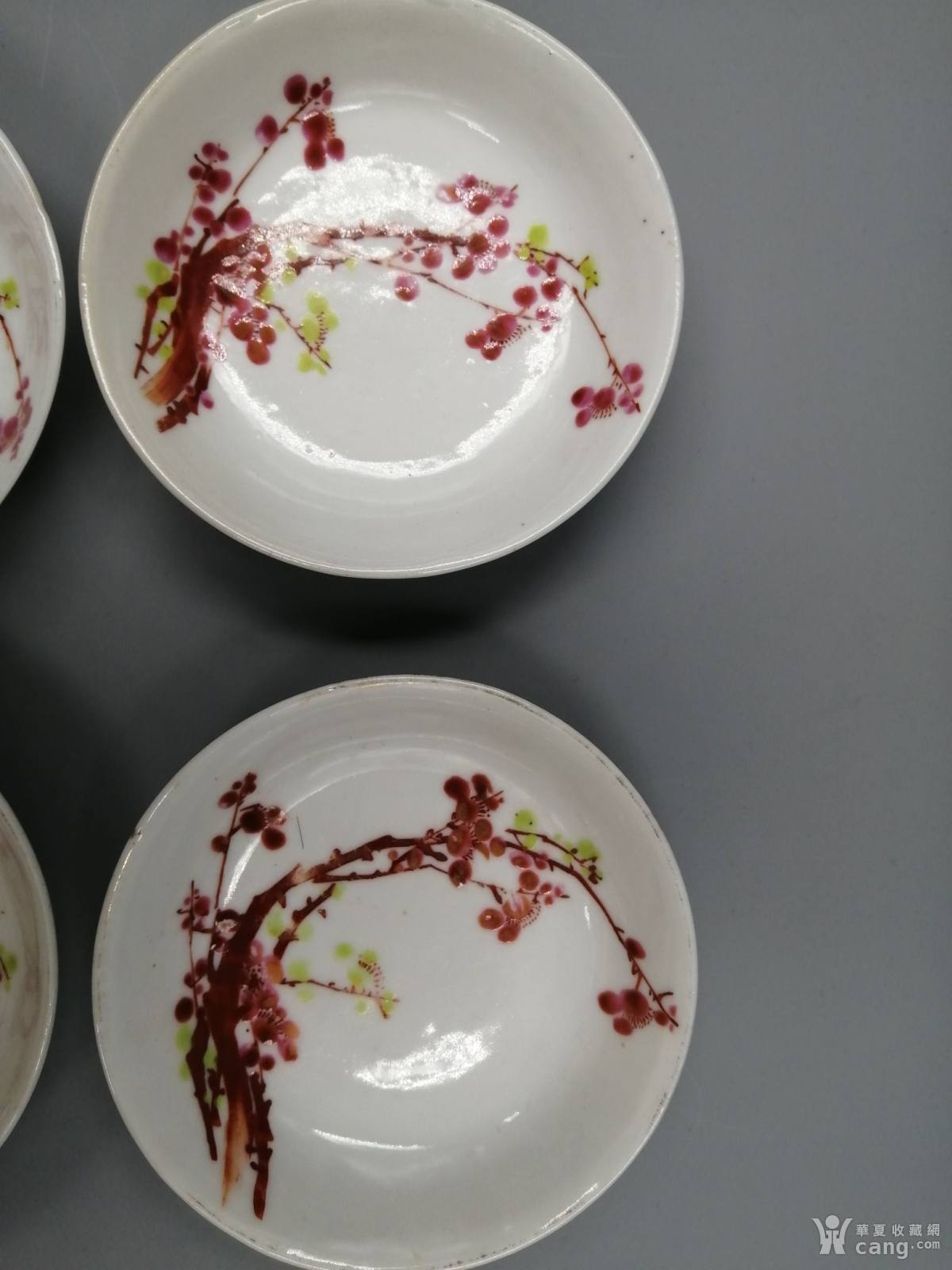 民国梅花纹小盘四只