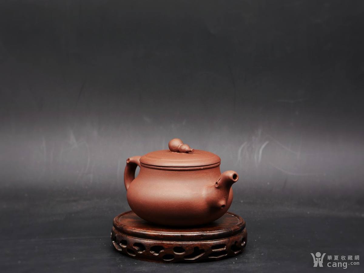 国工范菊芳 老紫泥纯手工 个性葫芦钮 宝葫芦紫砂壶