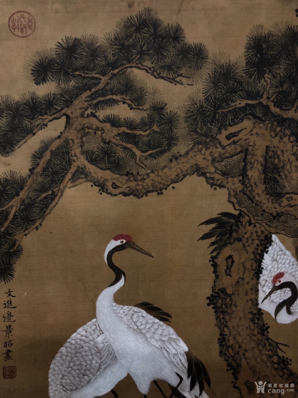 边景昭绢本松鹤图