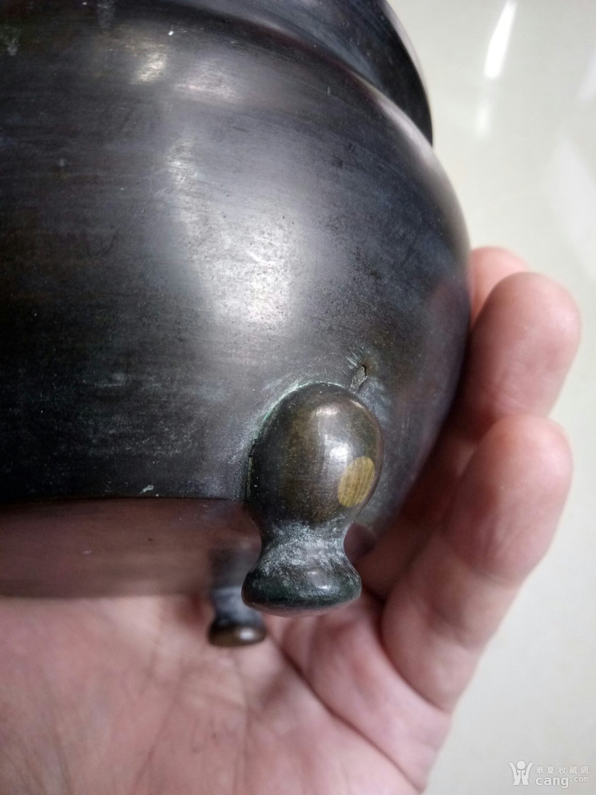 日本回流铜器明治大正时期老三足铜香炉