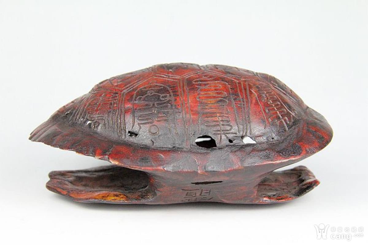 清代道教朱漆卜卦用乌龟壳