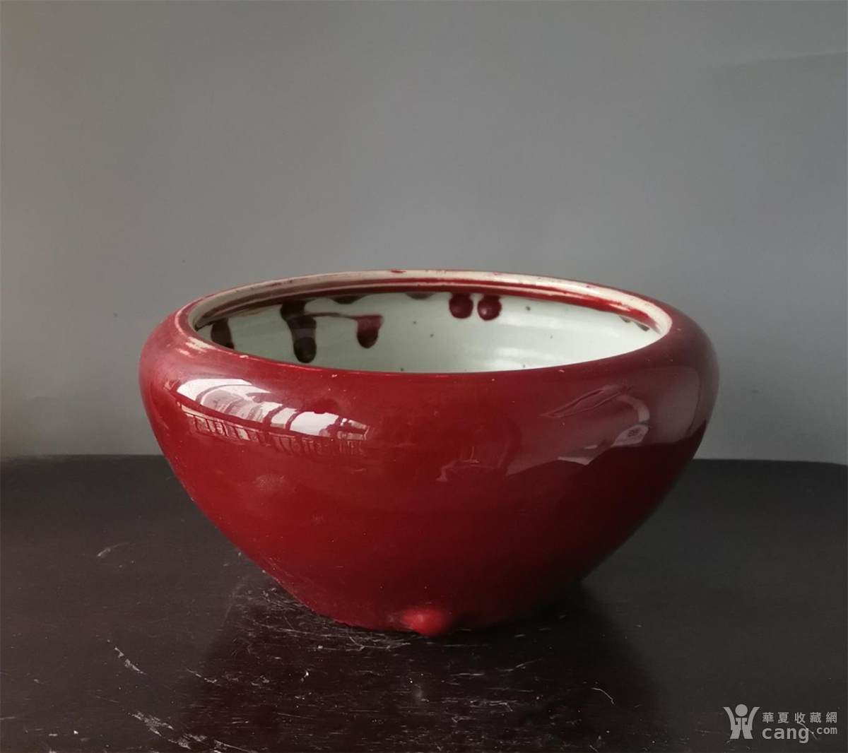 清乾隆祭红釉老香炉