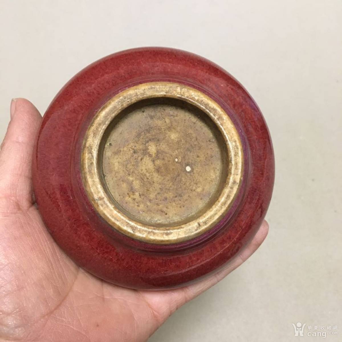 瓷器 民国 民国红釉单色釉文房笔洗水盂,老郎窑红豇豆红祭红