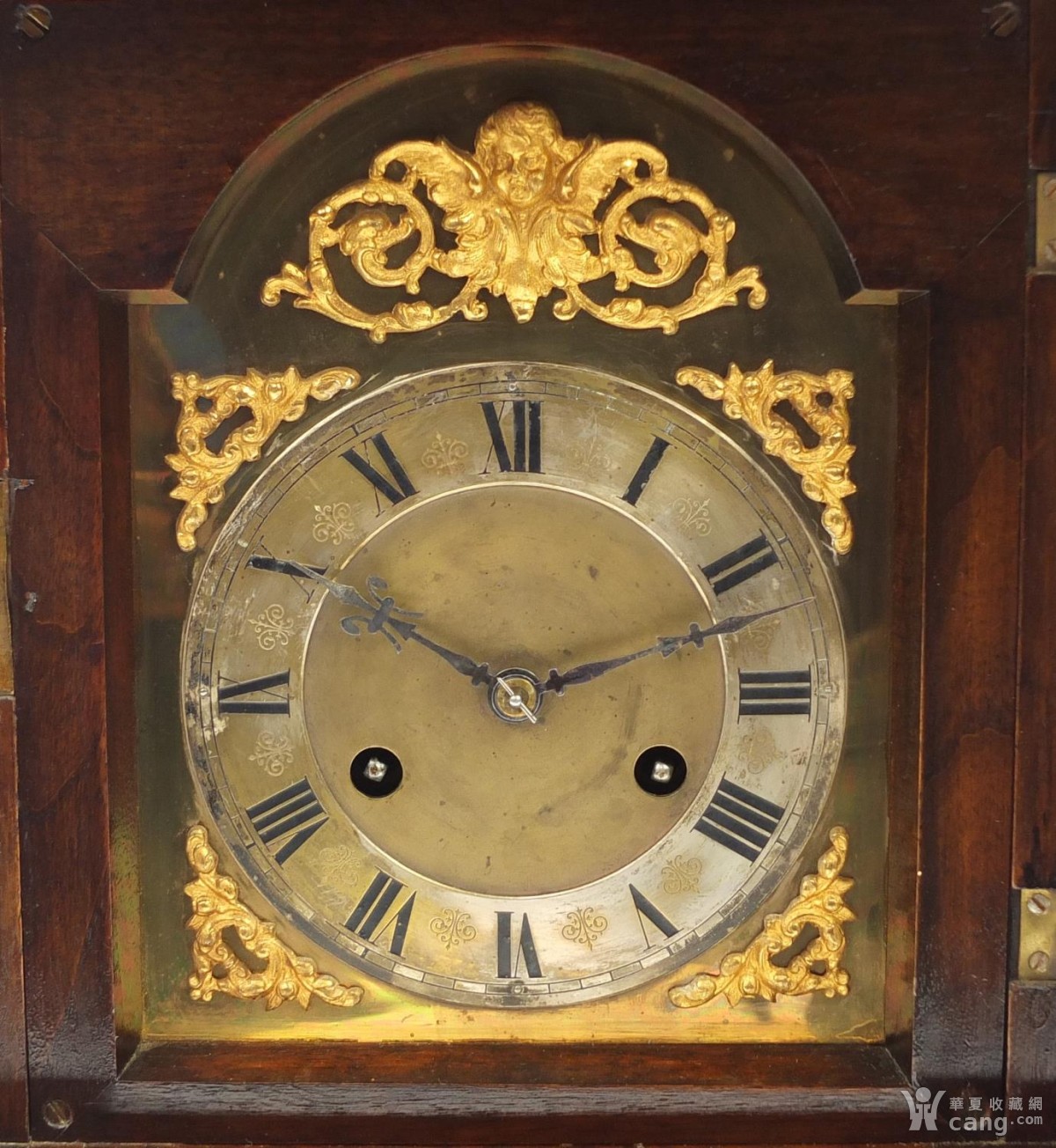 19世纪德国荣汉斯宝星junghans桃花心木壁炉座钟