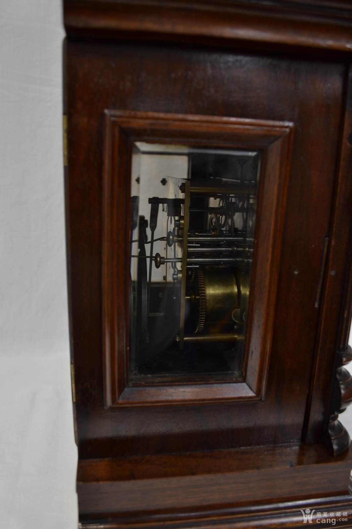 19世纪德国荣汉斯宝星junghans桃花心木壁炉座钟