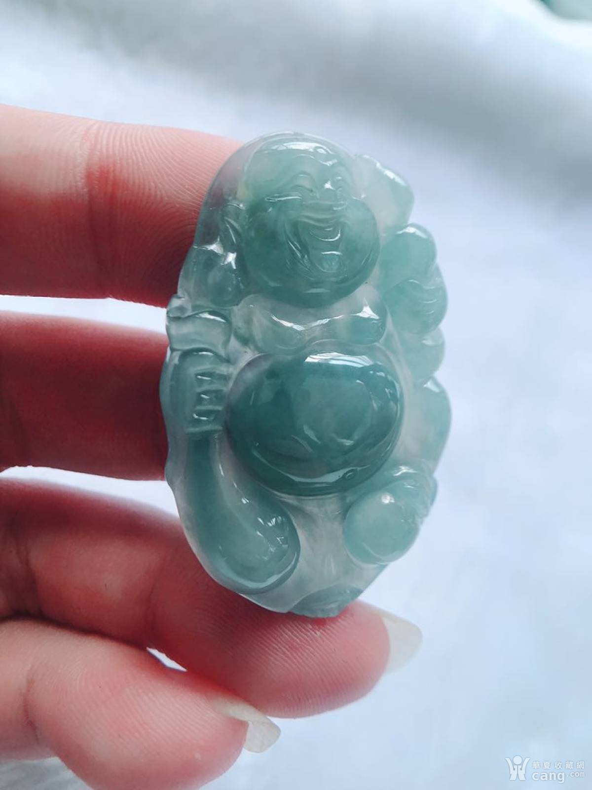 【双11分享立减】天然翡翠a货正冰天空蓝佛公