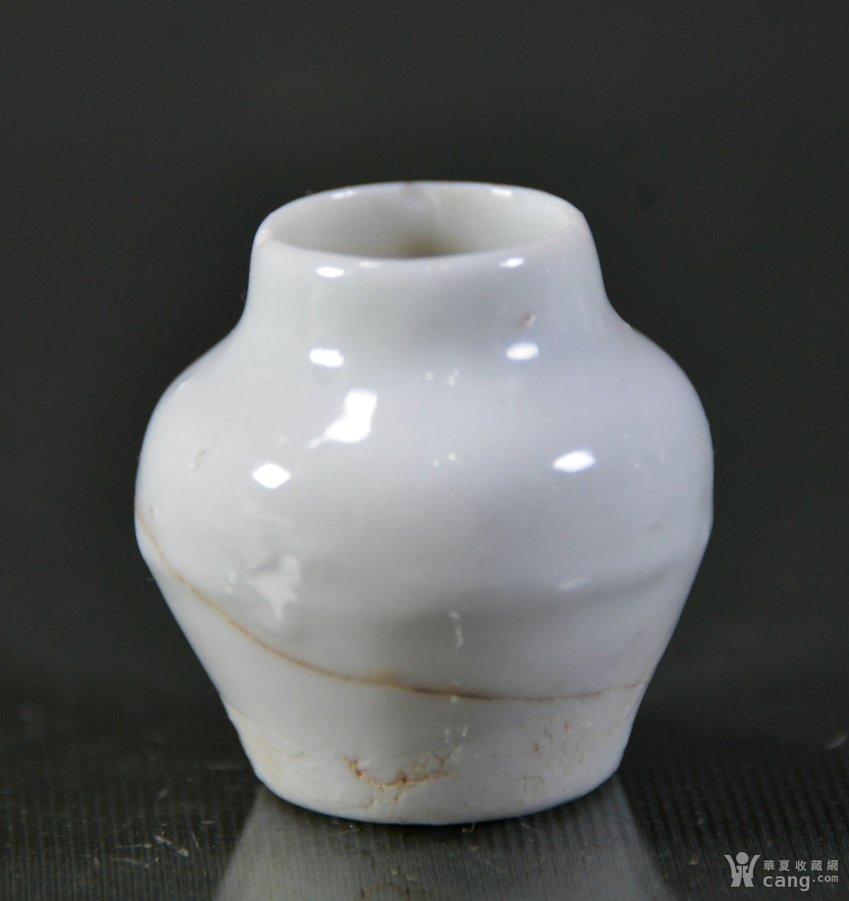 宋湖田窑白釉小罐(古783)