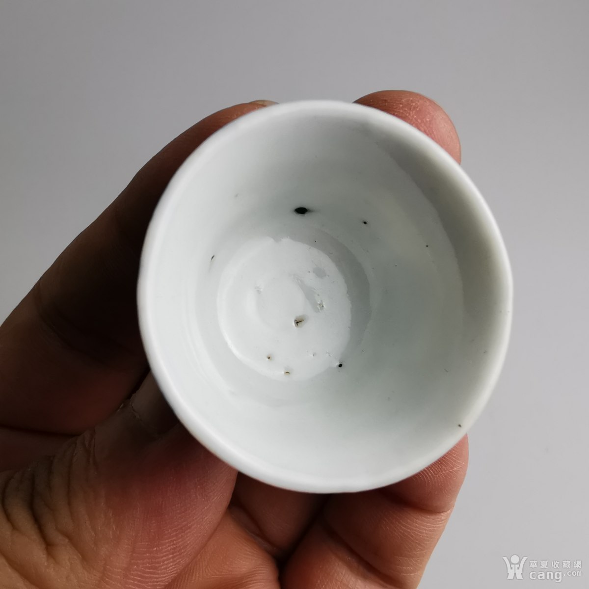 【精品放漏】清代青花酒杯玉字款青花人物小酒杯古玩瓷器瓷杯子