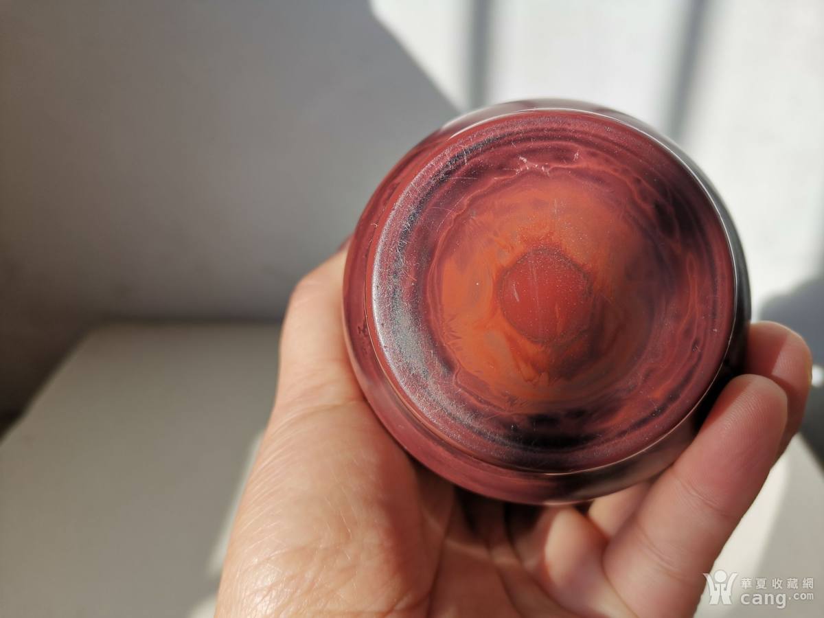 清代鸡肝石琉璃瓶