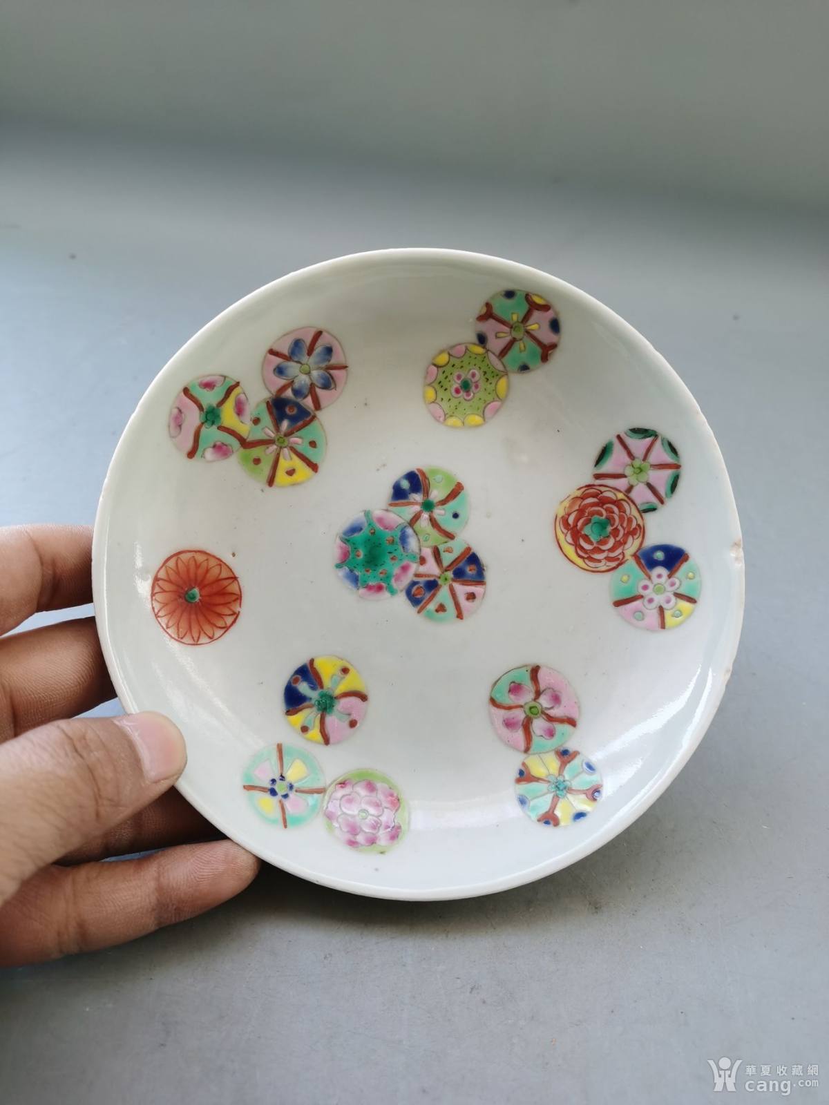 瓷器 明清 光绪粉彩皮球花盘