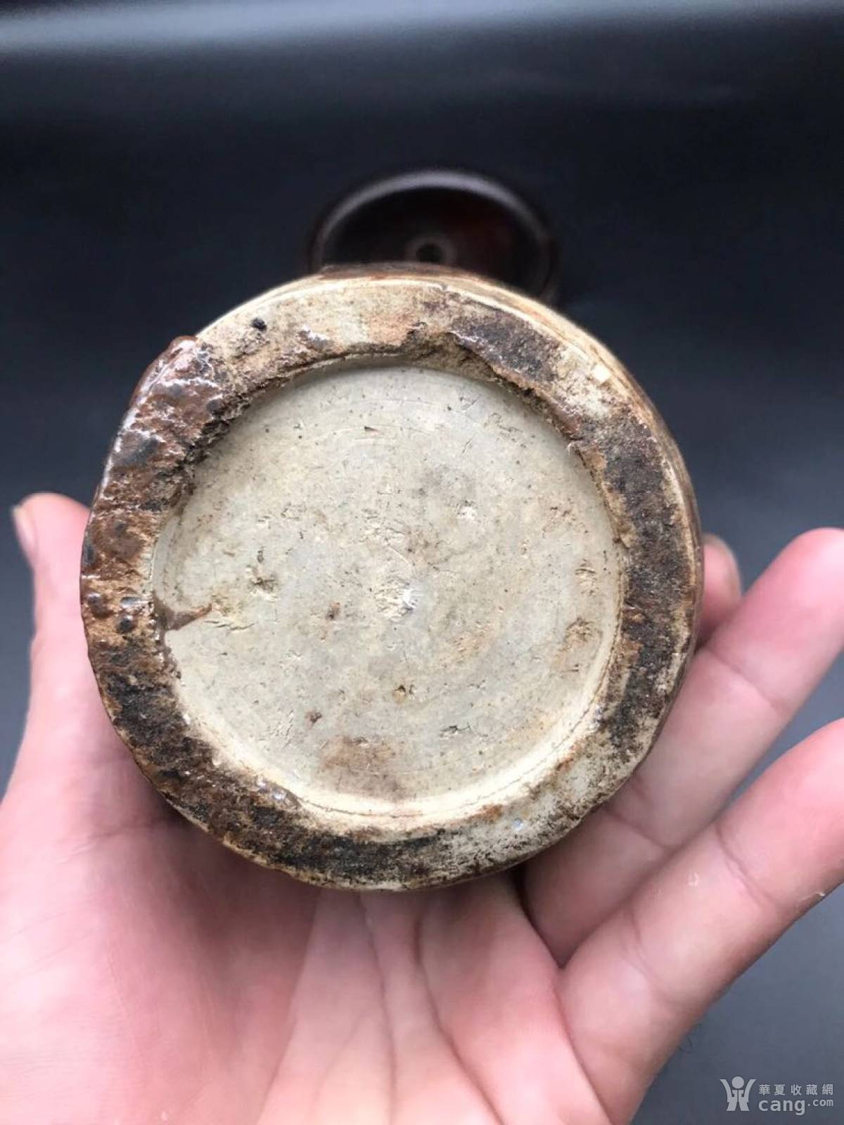 晚清民初鳝鱼釉双耳罐 - 民国 - 瓷器 - 华夏收藏网