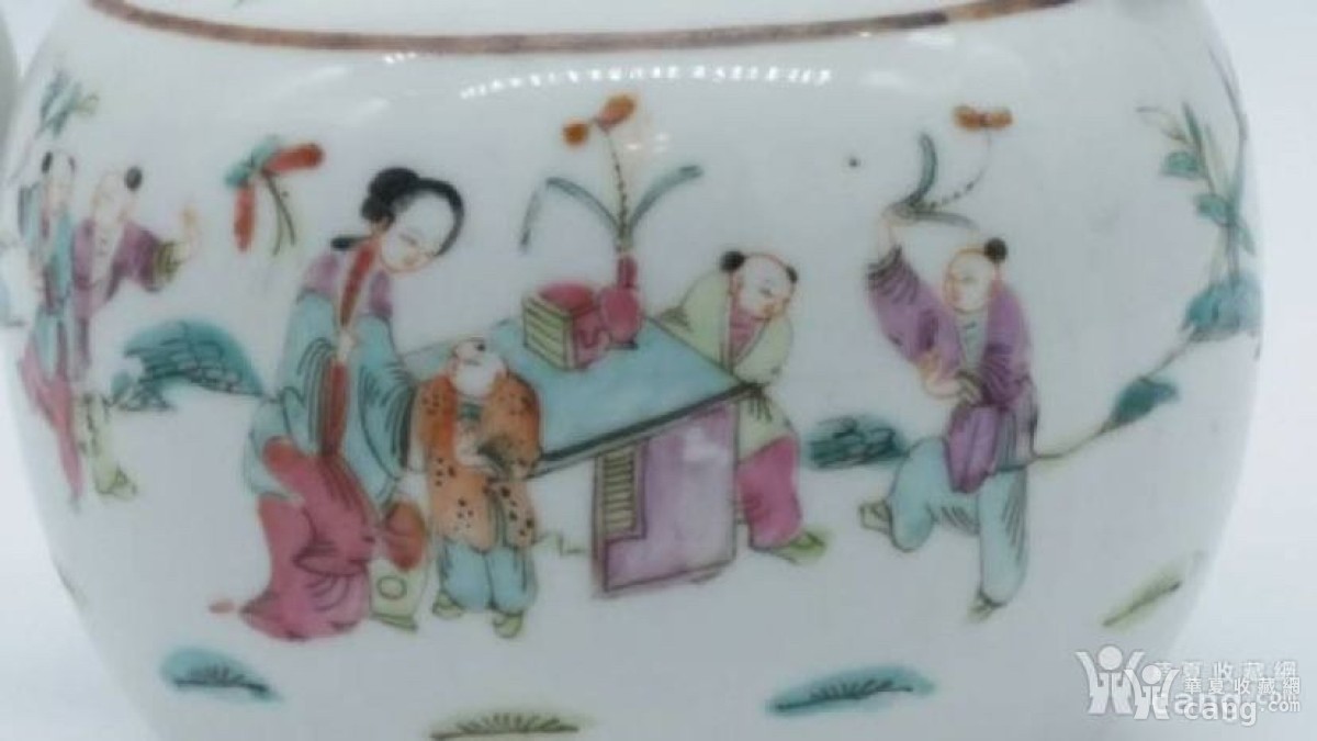 同治粉彩人物茶壶- 明清- 瓷器- 华夏收藏网