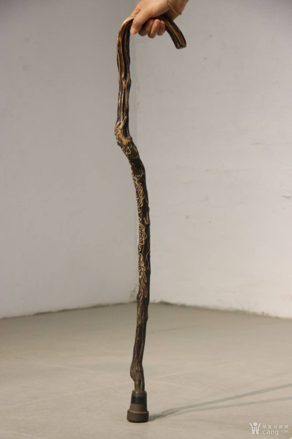 清代金丝楠木手杖，一木整雕可做兵器，尺寸1.22米。2880元不议价-价格:2880元-se74518555-木制拐杖-零售-7788木艺