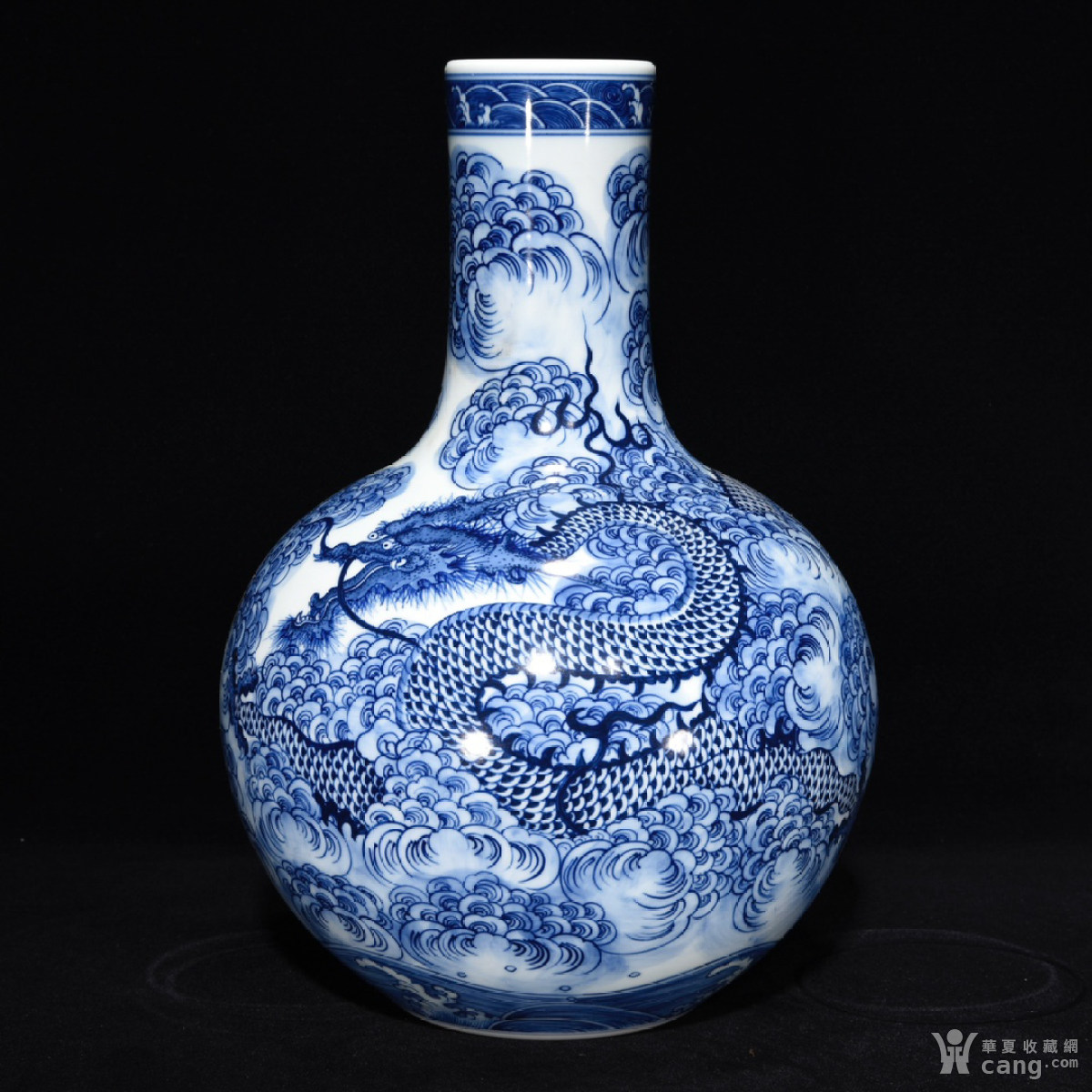 清雍正·青花龙纹天球瓶- 明清- 瓷器- 华夏收藏网