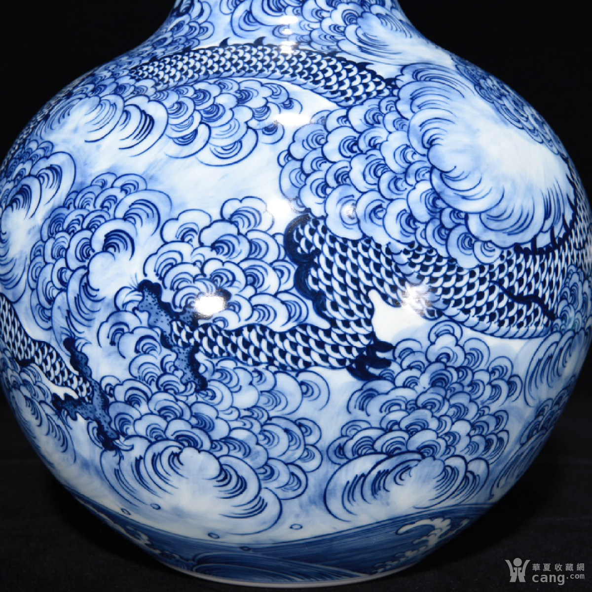 清雍正·青花龙纹天球瓶- 明清- 瓷器- 华夏收藏网