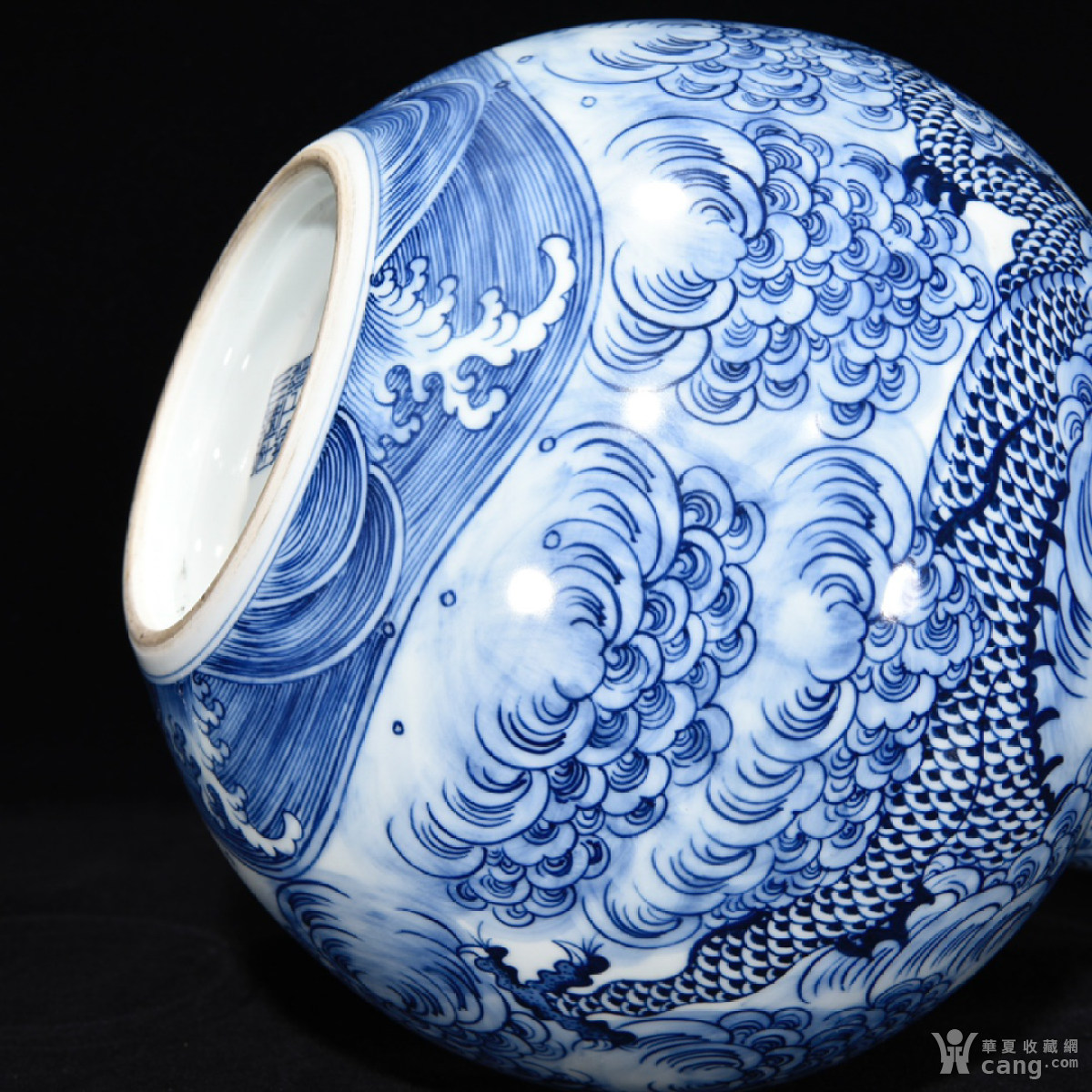 清雍正·青花龙纹天球瓶- 明清- 瓷器- 华夏收藏网