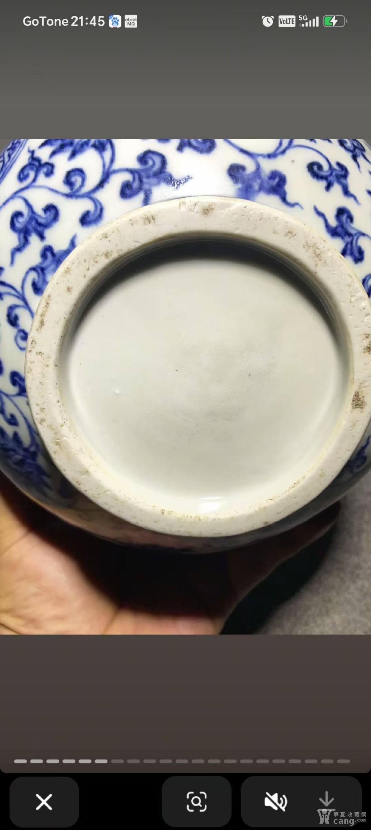 青花缠枝莲纹执壶_社区_华夏收藏网