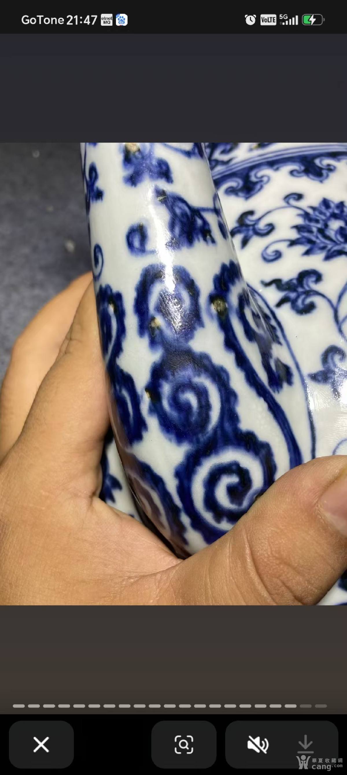 青花缠枝莲纹执壶_社区_华夏收藏网