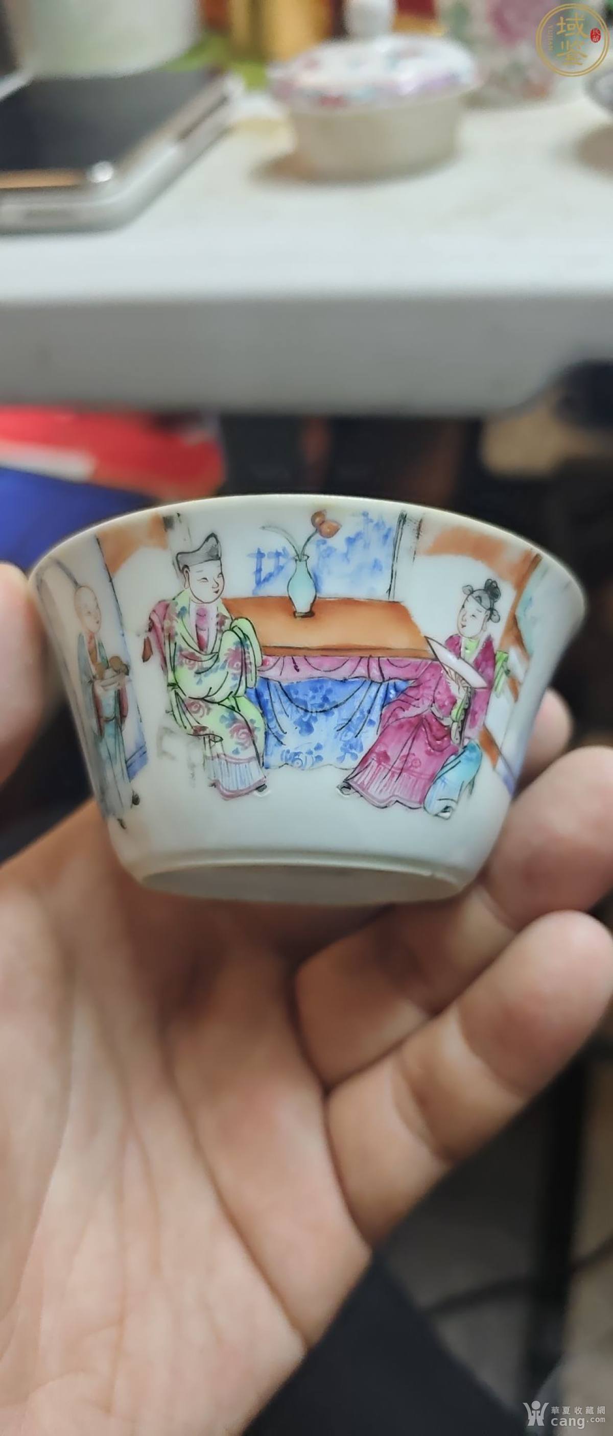 粉彩人物马蹄杯_社区_华夏收藏网