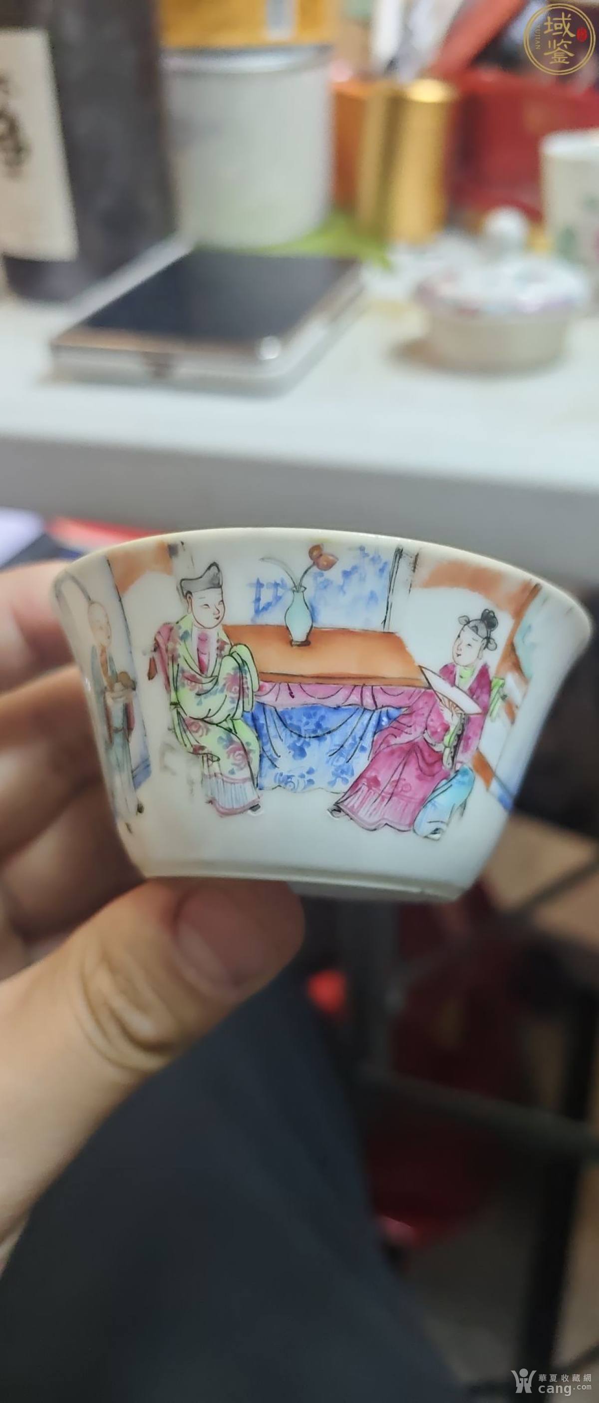 粉彩人物马蹄杯_社区_华夏收藏网