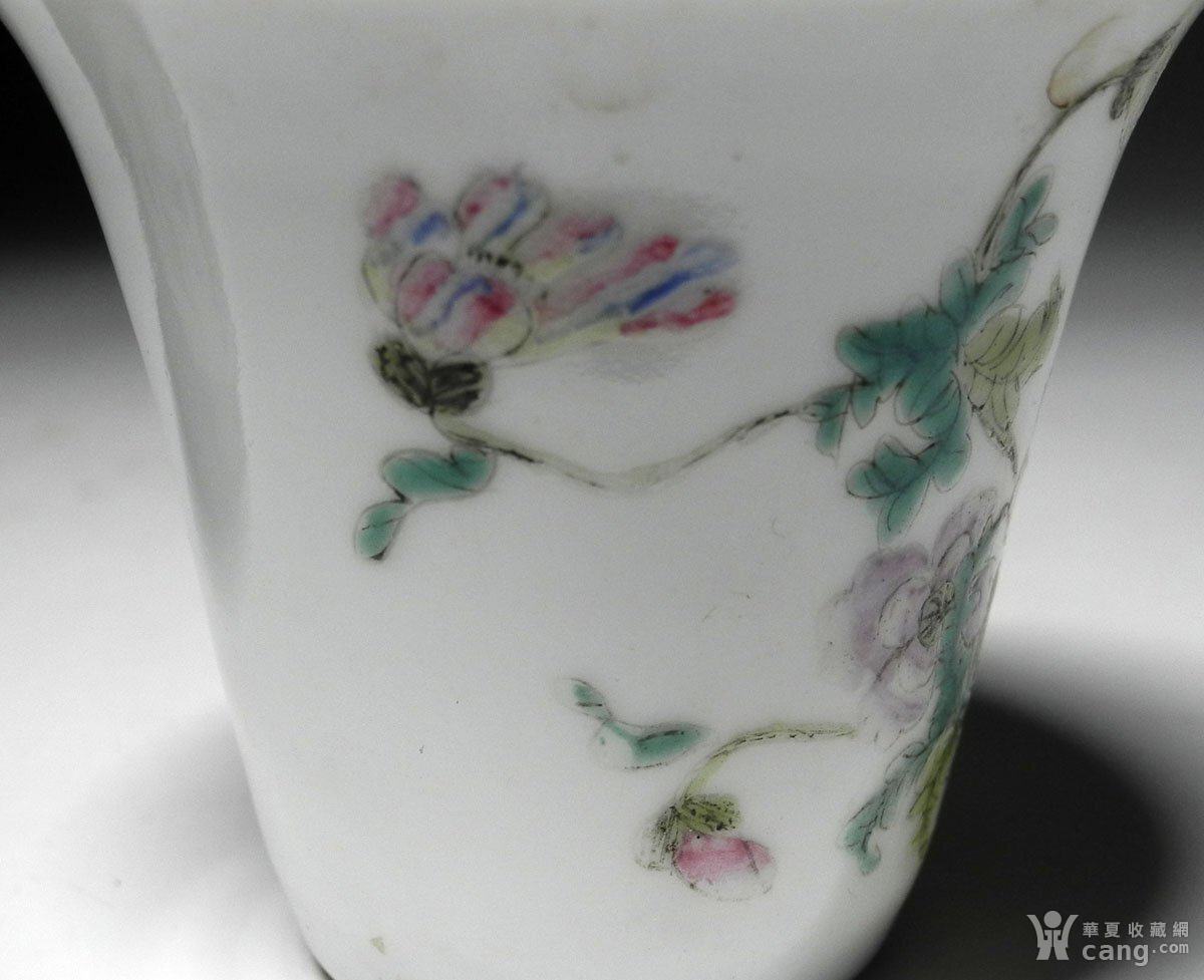 粉彩花卉纹马蹄杯。_社区_华夏收藏网